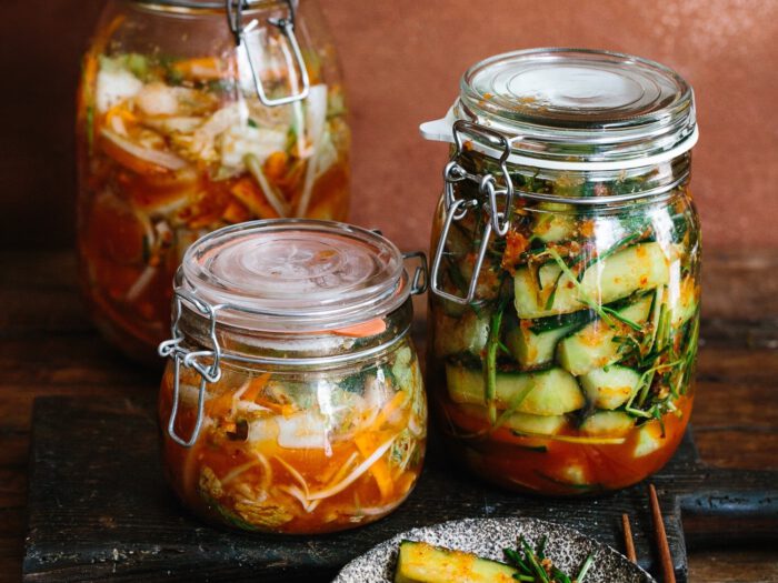 Gurken Kimchi & traditionelles Kimchi