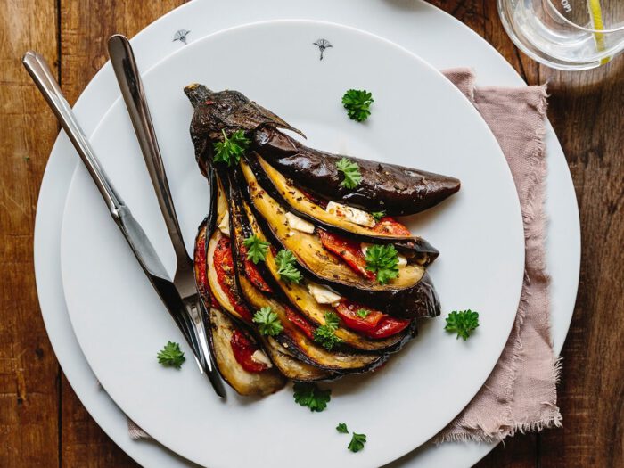 Gebackene Aubergine