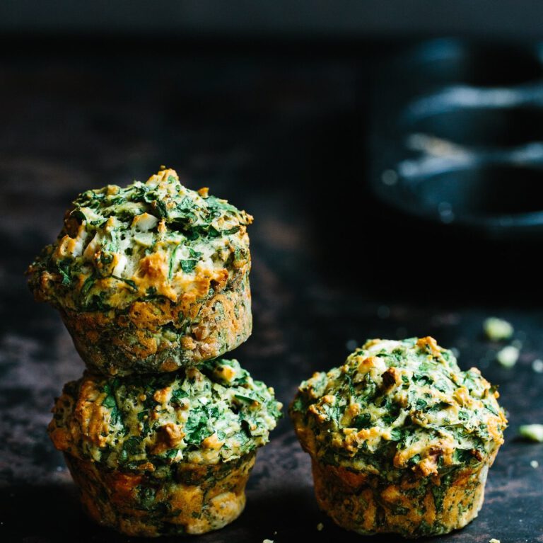 Spinat Feta Muffins - Janina and Food