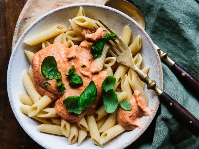 Pasta mit Tomaten-Cashewcreme