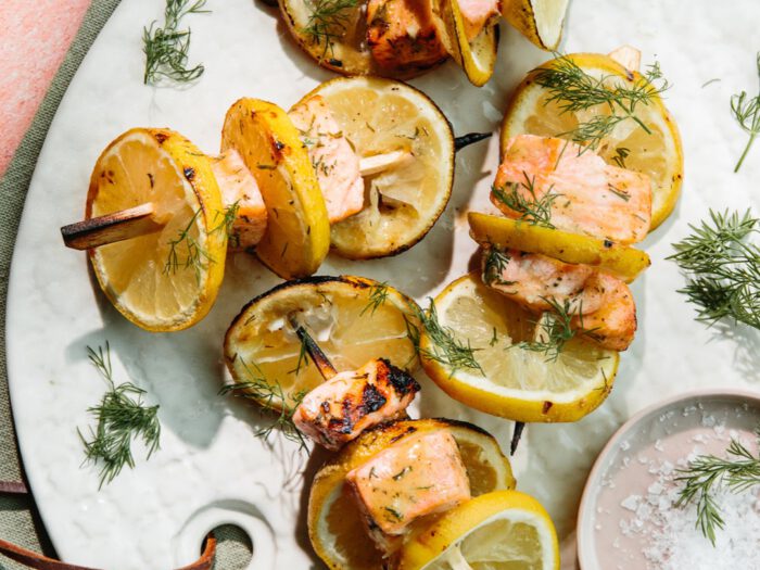 Lachs-Zitronen-Spieße